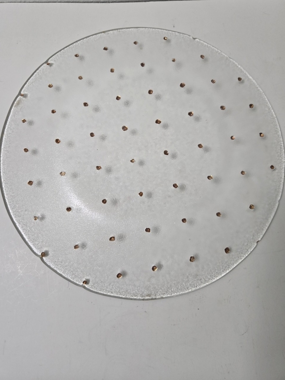 Vintage Clear Glass Polka Dot Serving Platter